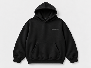 BONELESS LIVE UNFIXED HOODIE VOID BLACK front product view